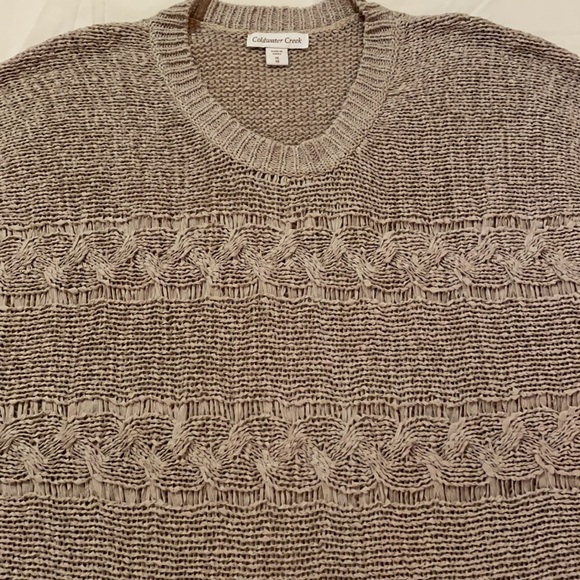 Coldwater Creek Cap Sleeve Sweater 1X 18 Taupe - Picture 4 of 11